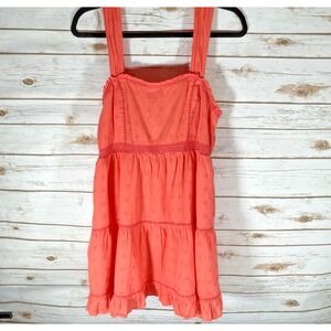 American Eagle Tie-Back Babydoll Mini‎ Dress Size Medium Coral